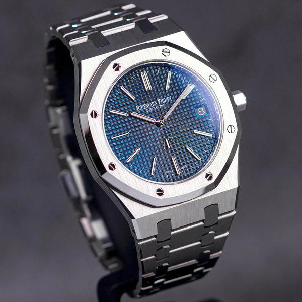 Silver Audemars Piguet With Blue Dial 2