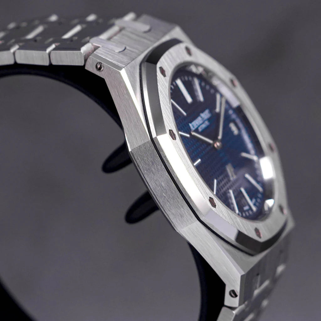 Silver Audemars Piguet With Blue Dial 2