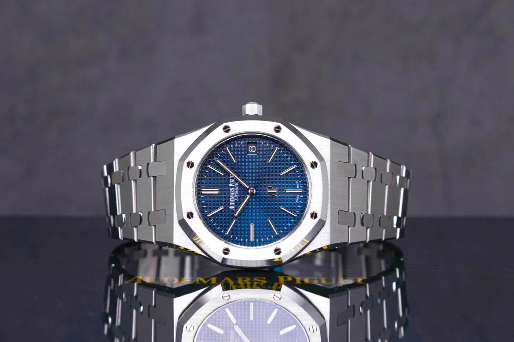 Silver Audemars Piguet With Blue Dial 2