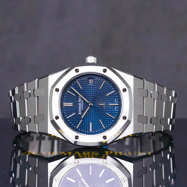 Silver Audemars Piguet With Blue Dial 2