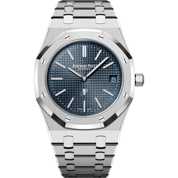 Silver Audemars Piguet With Blue Dial